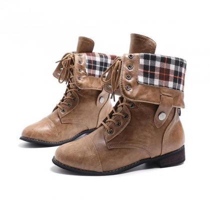 Women Casual Retro Lace-up Martin Boots 57516791s