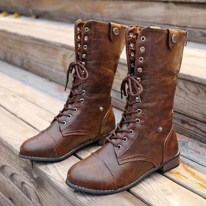 Women Casual Retro Lace-up Martin Boots 57516791s