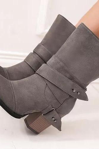 Women&amp;amp;#039;s Buckle Mid-calf Boots